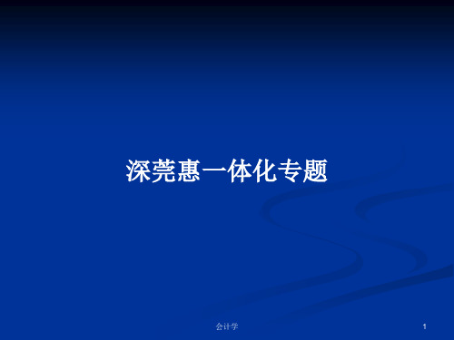 深莞惠一体化专题PPT教案