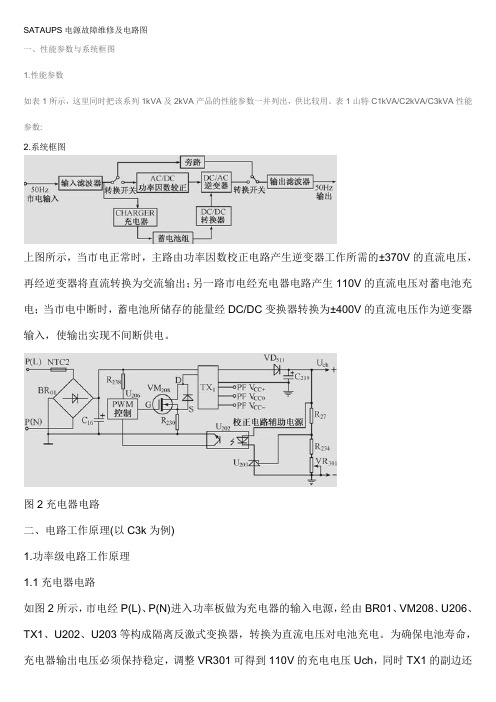 山特SATAUPS电源故障维修及电路图讲解