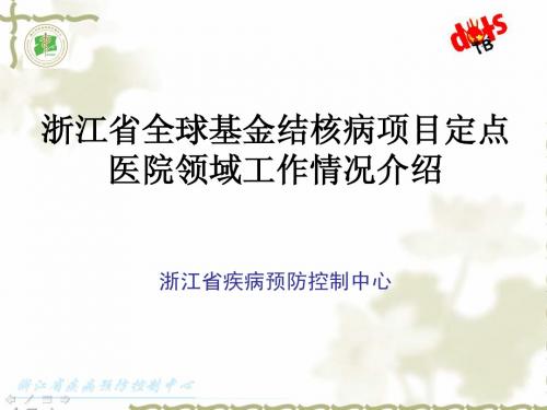 浙江省全球基金结核病项目定点医院领域工作情况介绍