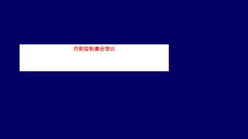 内部控制建设培训