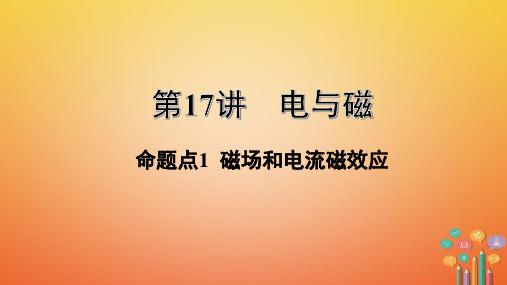 江西省中考物理 电与磁命题点磁场和电流磁效应 课件