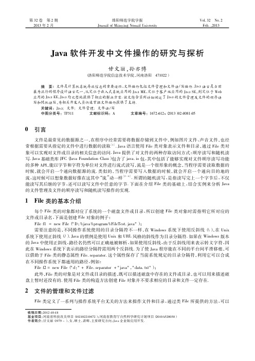 Java软件开发中文件操作的与