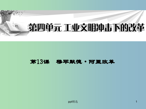 高中历史 第13课《穆罕默德 阿里改革》课件 岳麓版选修1