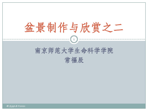 盆景制作与欣赏ppt课件