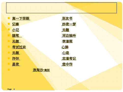 我的高中回忆(上)PPT课件