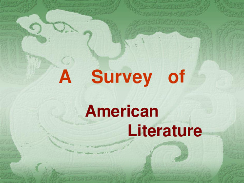 美国文学史1.Colonial American Lite