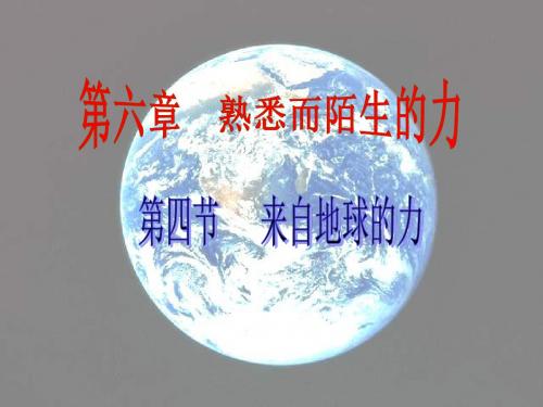 沪科版八年级物理 6.4 来自地球的力 课件(共47张PPT)