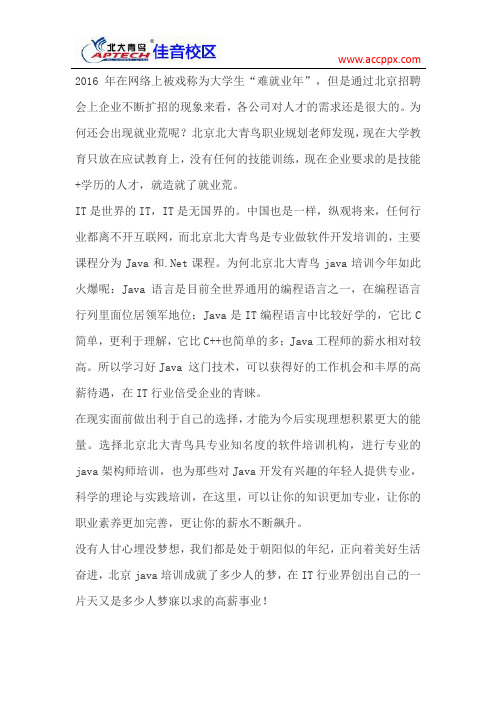 北大青鸟佳音校区 java架构师培训