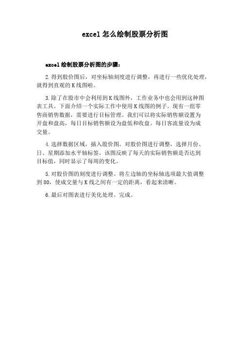 excel怎么绘制股票分析图