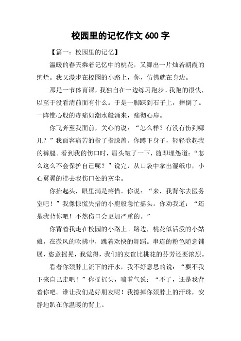 校园里的记忆作文600字