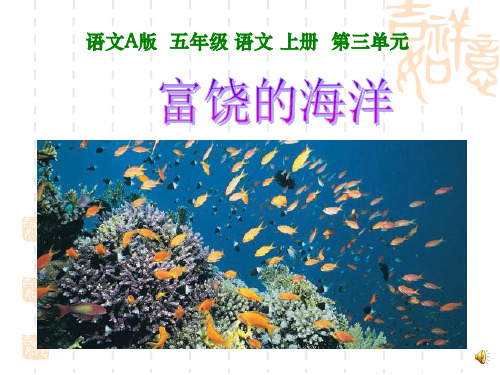语文A版语文小学语文五年级上册课件《富饶的海洋》ppt课件1
