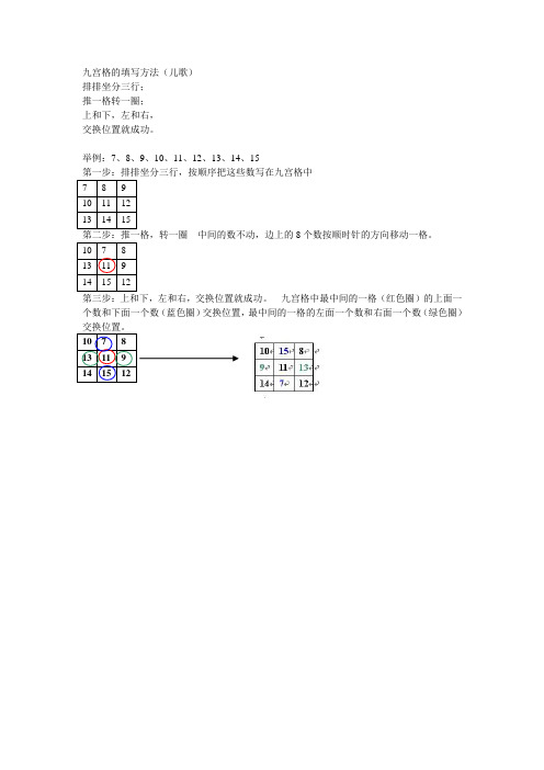 九宫格的填写方法1