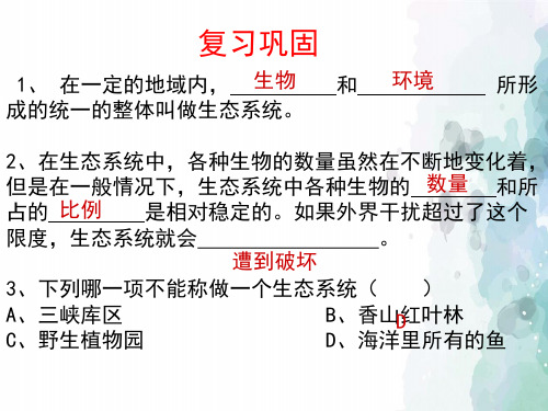 冀少版-生物-八年级下册第7单元第2章第3节生物圈课件