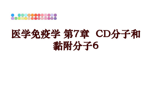最新医学免疫学 第7章  CD分子和黏附分子6PPT课件