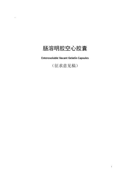 肠溶明胶空心胶囊