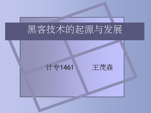 黑客技术的起源与发展