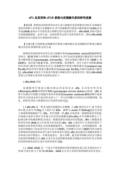 uPA及其受体uPAR系统与宫颈癌关系的研究进展