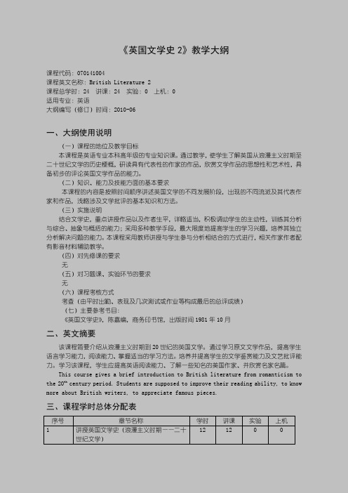 沈阳理工大学 英国文学史2