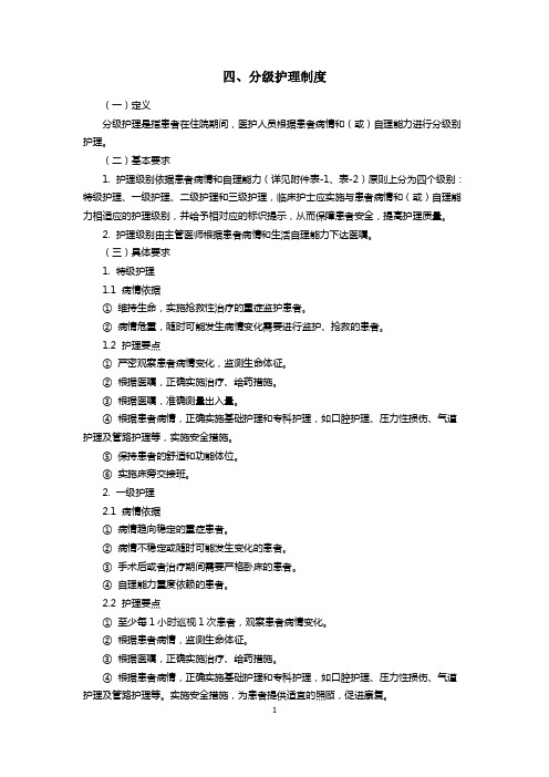 4分级护理制度(修订)