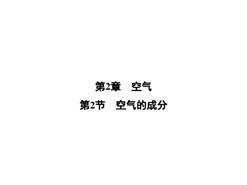 2020春华师大版七年级科学下册课件：第2章  第2节  空气的成分 (共24张PPT)