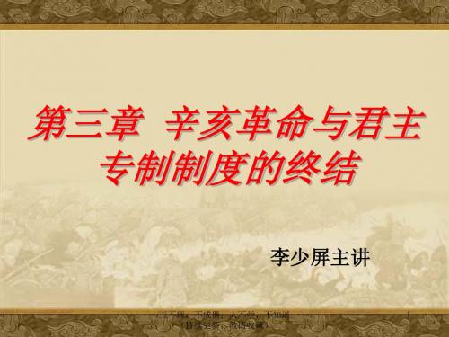 辛亥革命与君主专制制度终结-文档资料