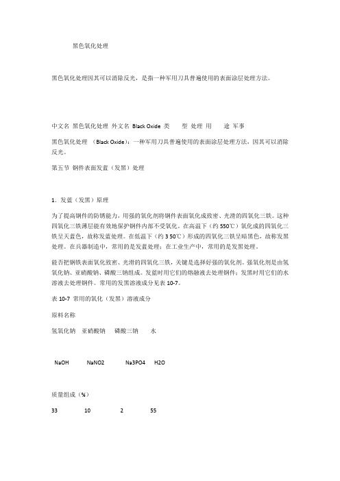 发黑 发蓝处理