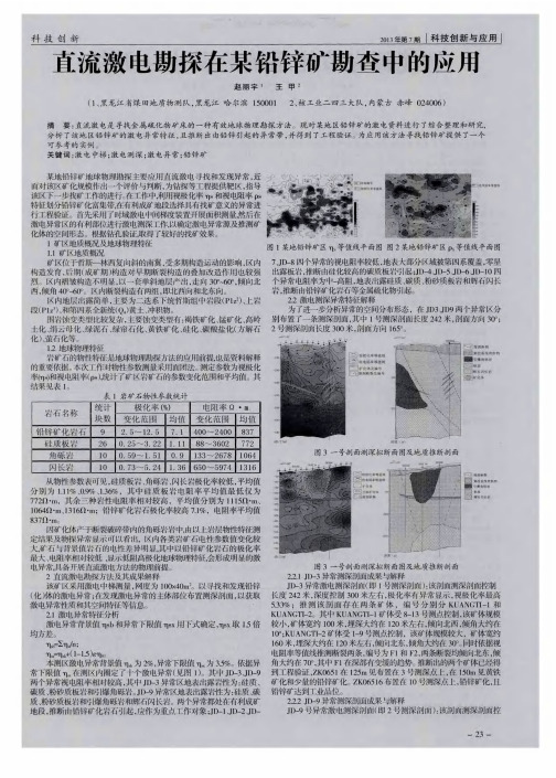 直流激电勘探在某铅锌矿勘查中的应用