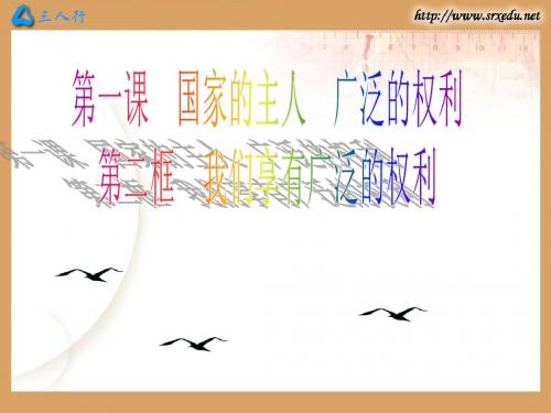 八年级政治下册_我们享有广泛的权利课件_人教新课标版