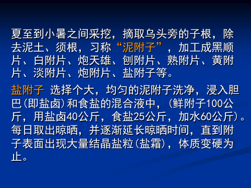 附子炮制