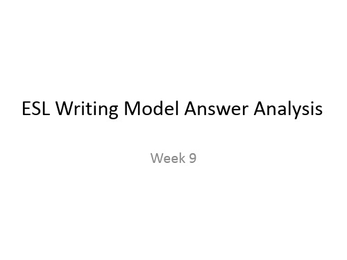 ESL英语作为第二语言写作范文Model Answers