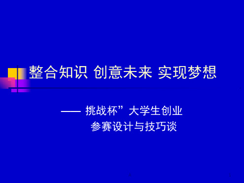 创业大赛辅导课件