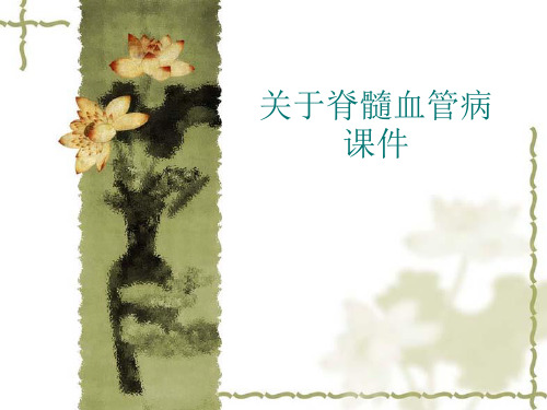 关于脊髓血管病课件课件