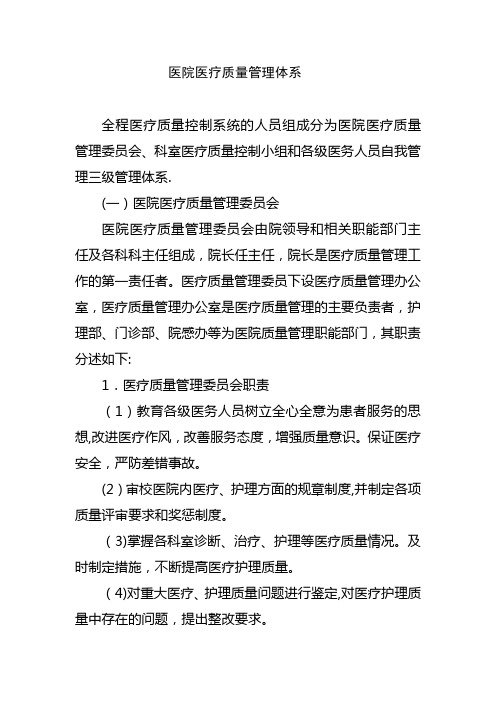 医疗质量管理体系