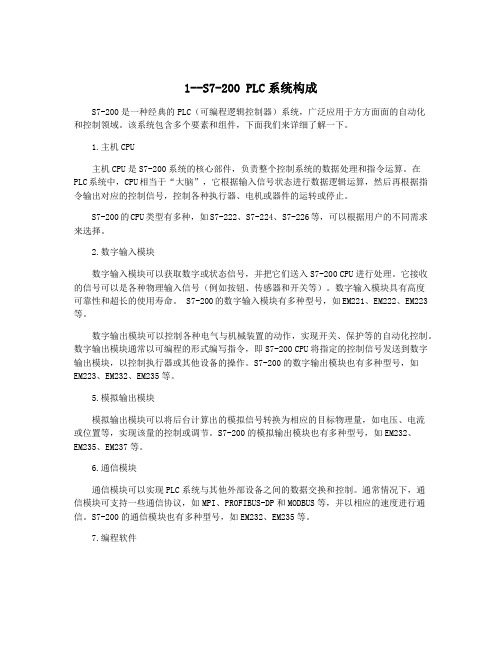 1--S7-200 PLC系统构成