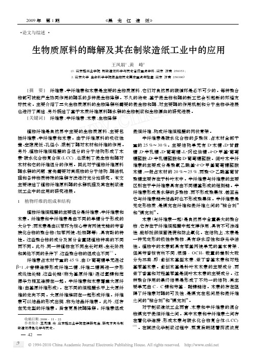 生物质原料的酶解及其在制浆造纸工业中的应用(1)