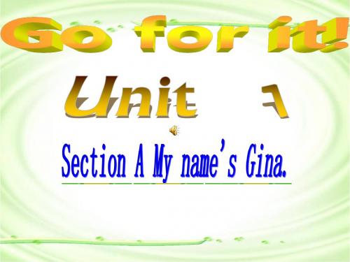 人教版新目标七上Unit 1 My name is gina课件57