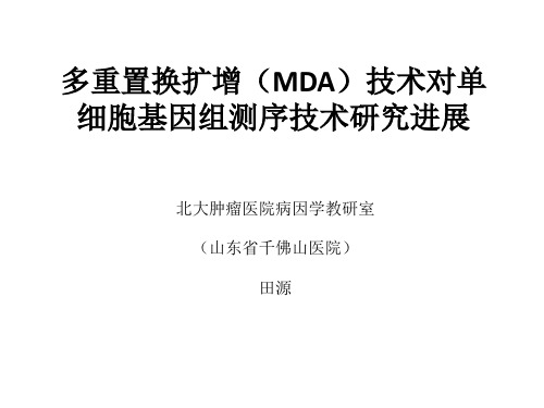 MDA 多重置换扩增技术