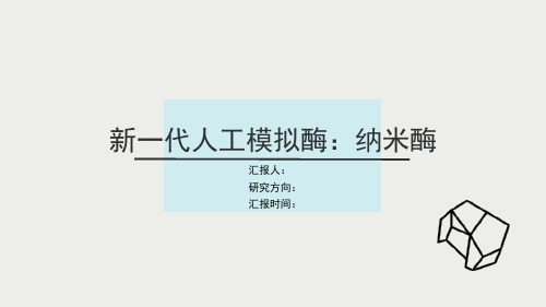 纳米酶研究进展