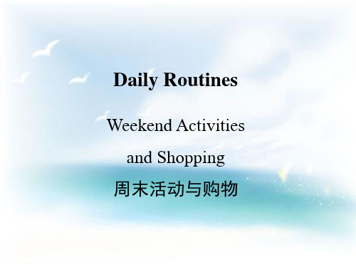 中考话题复习--日常活动 周末活动与购物(共24张PPT)