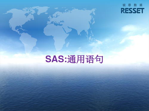 SAS：通用语句