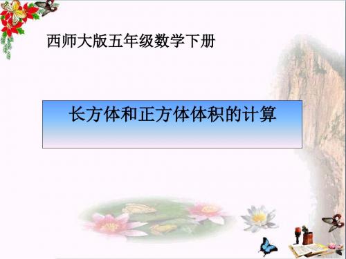 西师大版数学五年级下册《长方体和正方体体积的计算》PPT课件2013