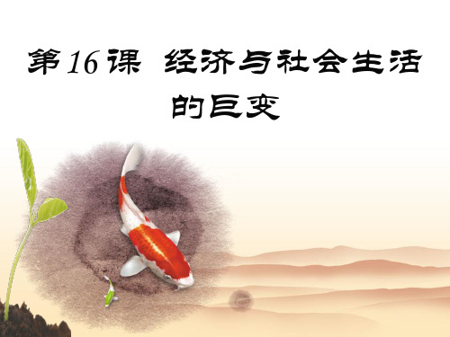 北师大版八年级下册历史：第16课 经济与社会生活的巨变 (2)