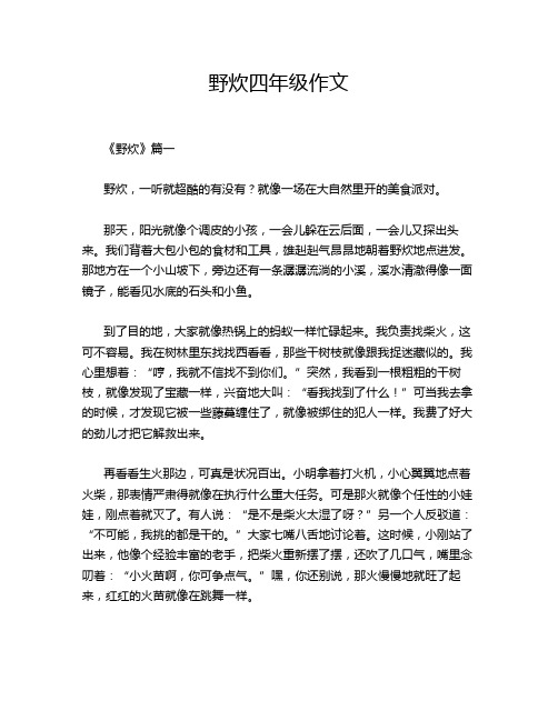 野炊四年级作文