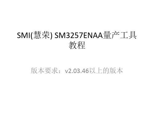 SMI 慧荣 SM EN 量产工具教程