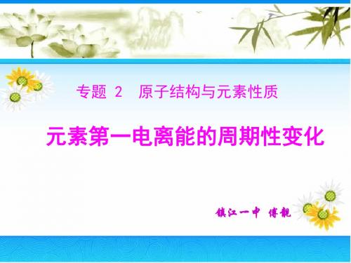 苏教版高二化学选修物质结构与性质  2.2元素性质的递变规律课件(共计31张PPT)