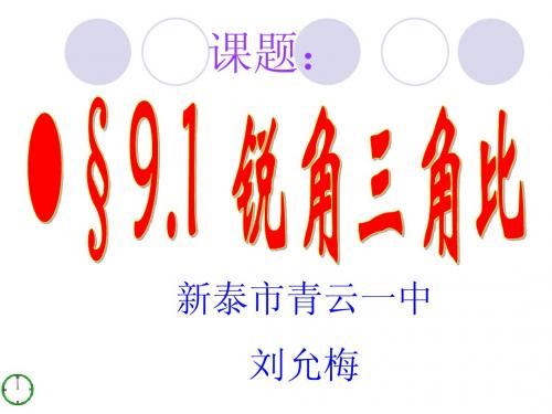 青岛版八下9.1《锐角三角比》PPT课件