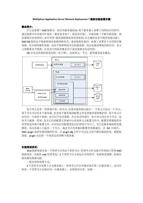 WebSphere Application Server Network Deployment 7 集群安装部署步骤