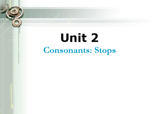 Consonants Stops