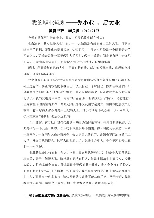我的职业规划