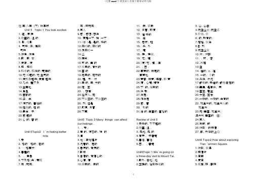 (完整word)仁爱英语八年级下册单词听写版